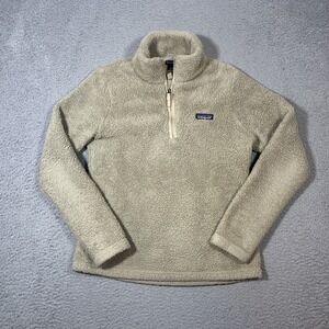 Patagonia Los Gatos Fleece Pullover Womens Size M Brown Warm Soft Fluffy Hiking